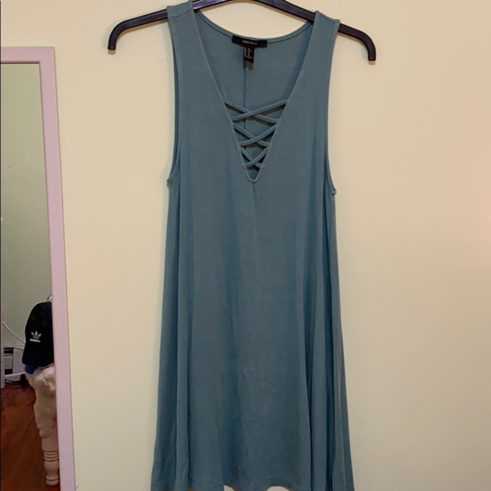 Forever 21 Jersey Lace Up Dress